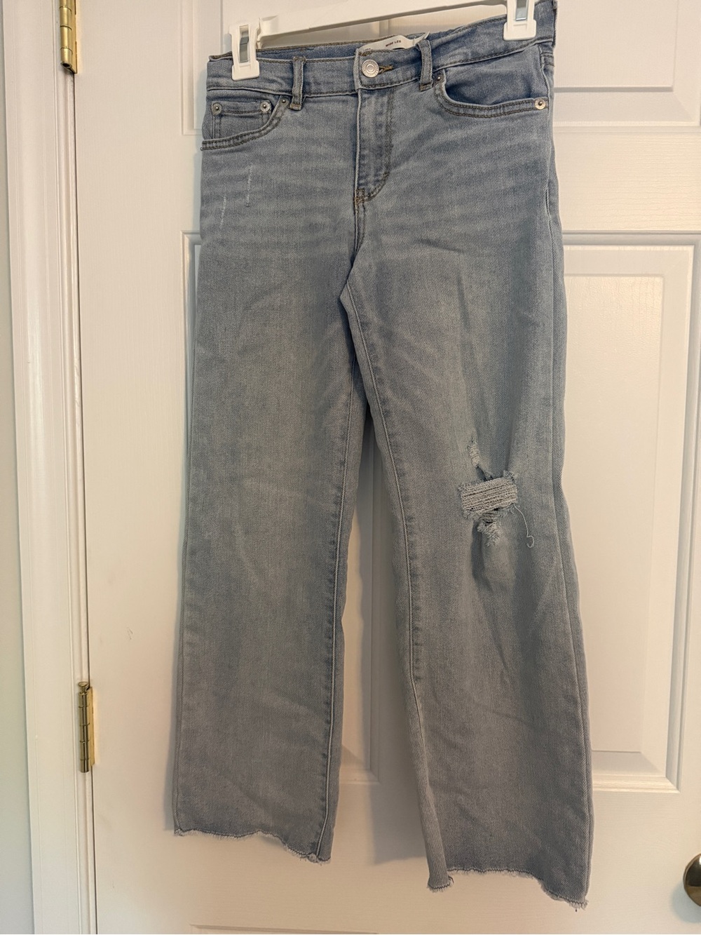 Levi’s girls straight wide leg jeans size 10 adjustable waist